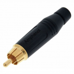 Amphenol ACPR BLACK RCA MALE επίχρυσο αρσενικό
